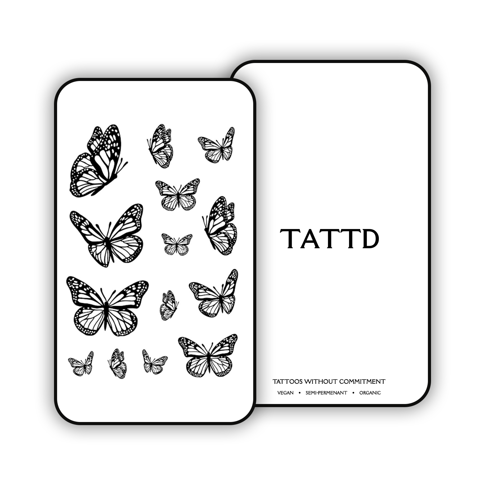 Butterfly Semi Permanent Tattoo Pack Last 1-2 Weeks TATTD Butterfly BLISS