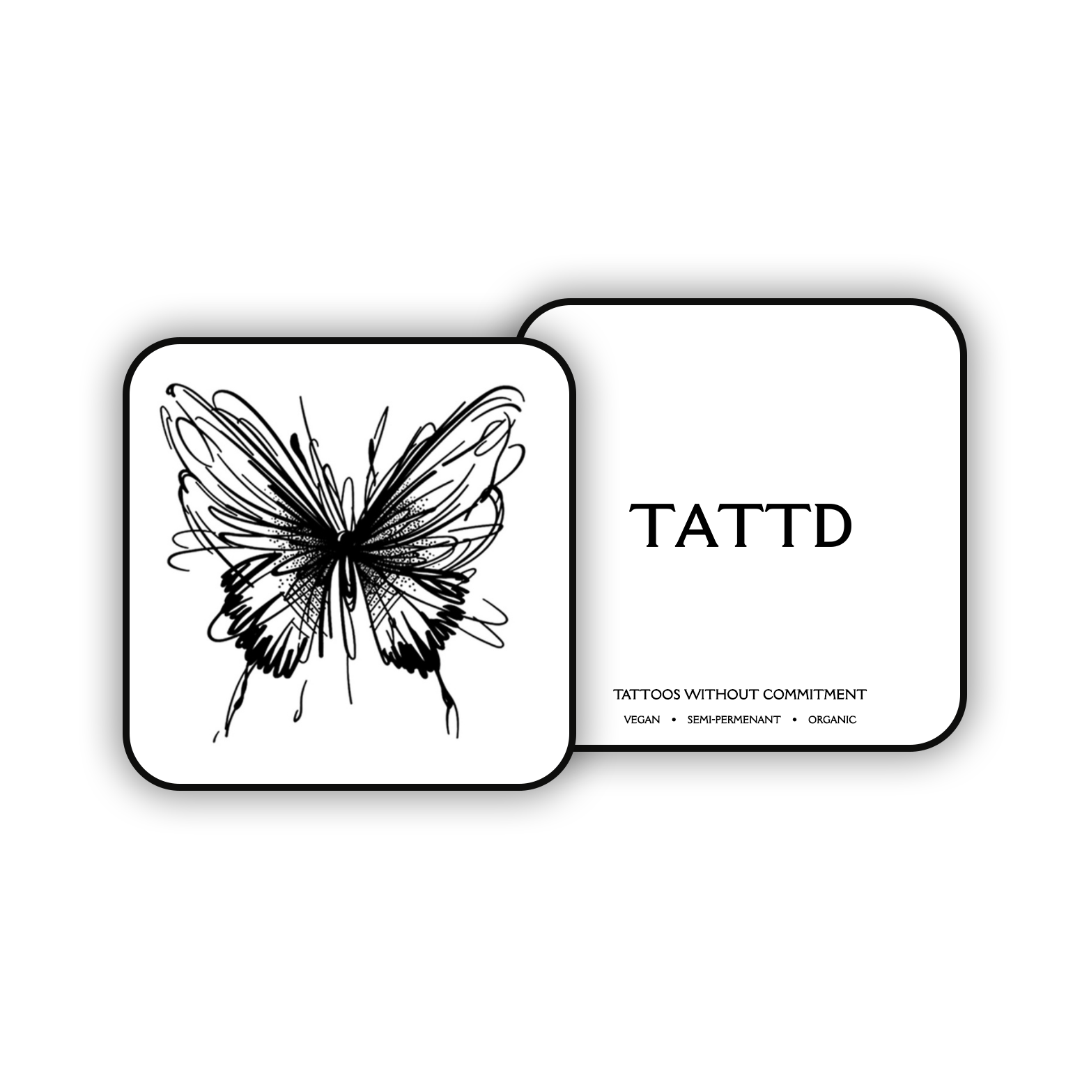 Delicate Butterfly Semi Permanent Tattoo TATTD
