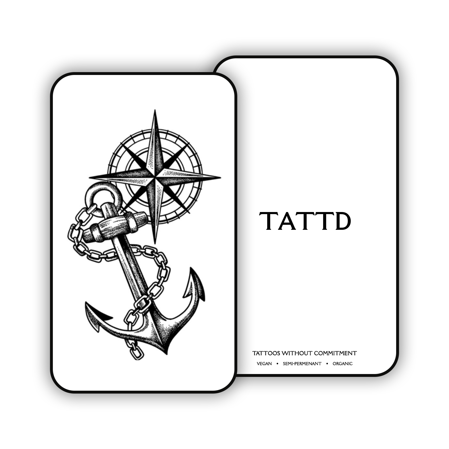 Semi Permanent Tattoo Compass TATTD Temporary TATTOO