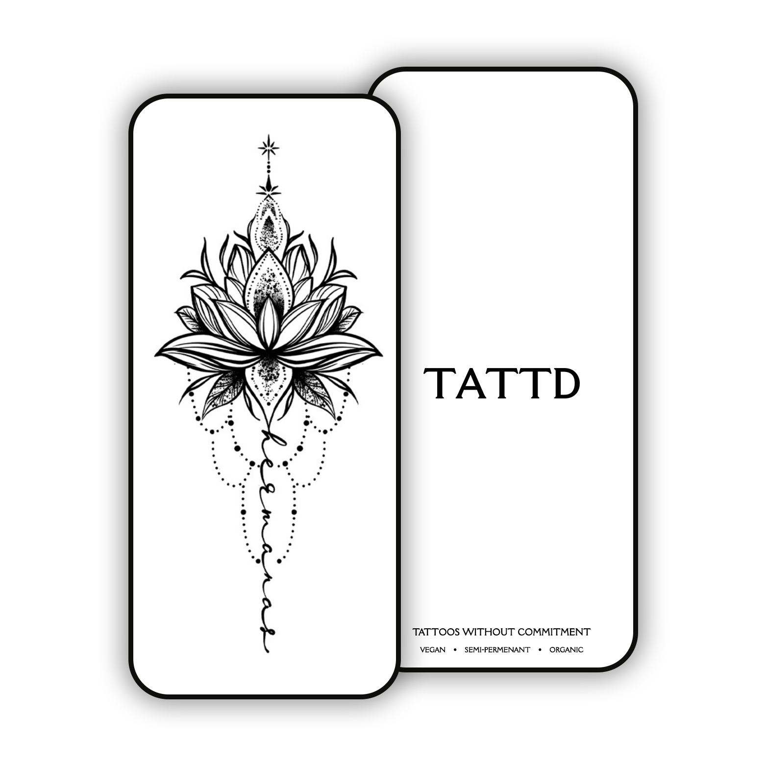 mandala semi permanent temporary tattoo tattd