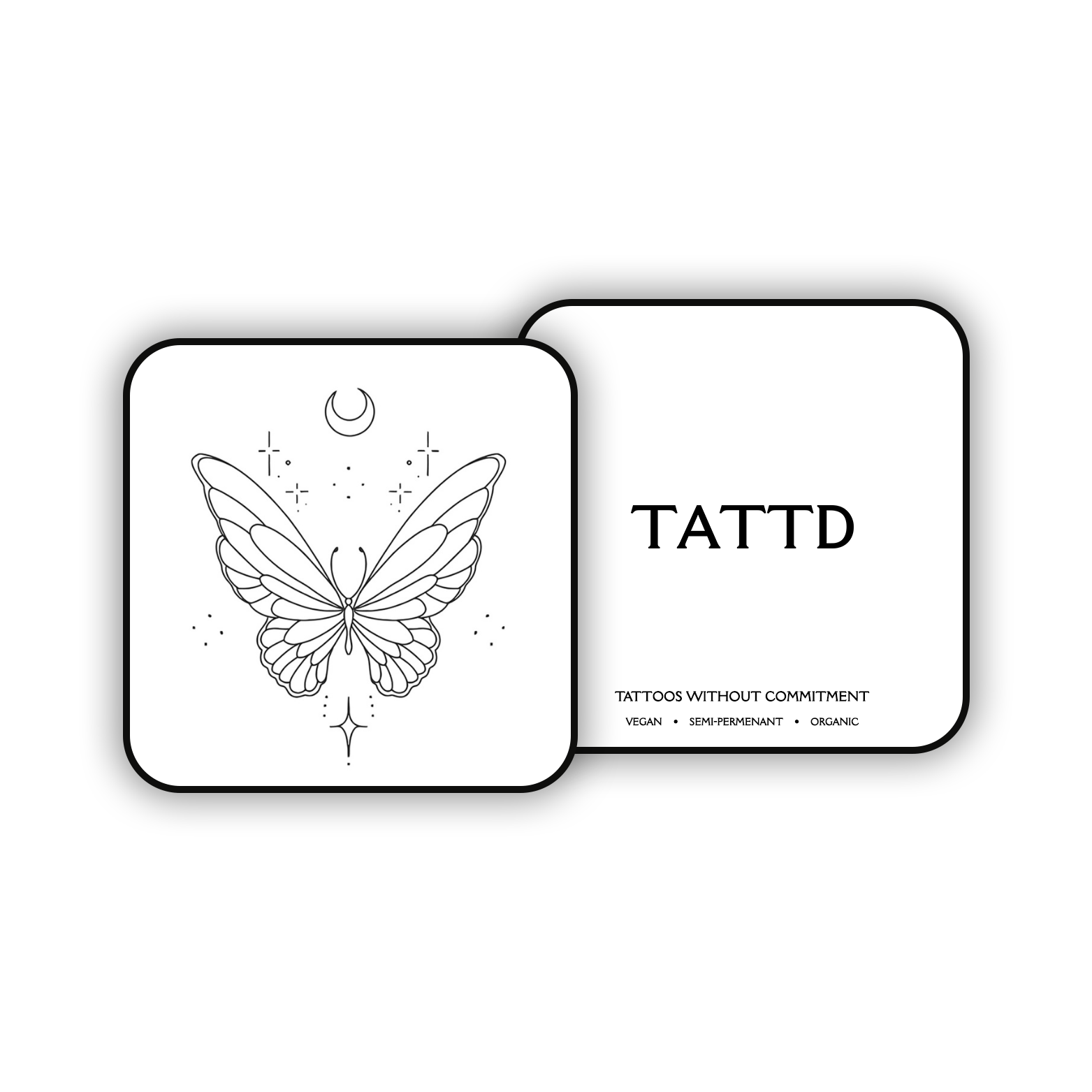 butterfly - Semi-Permanent Temporary Tattoo Design TATTD Lasts 1-2 Weeks
