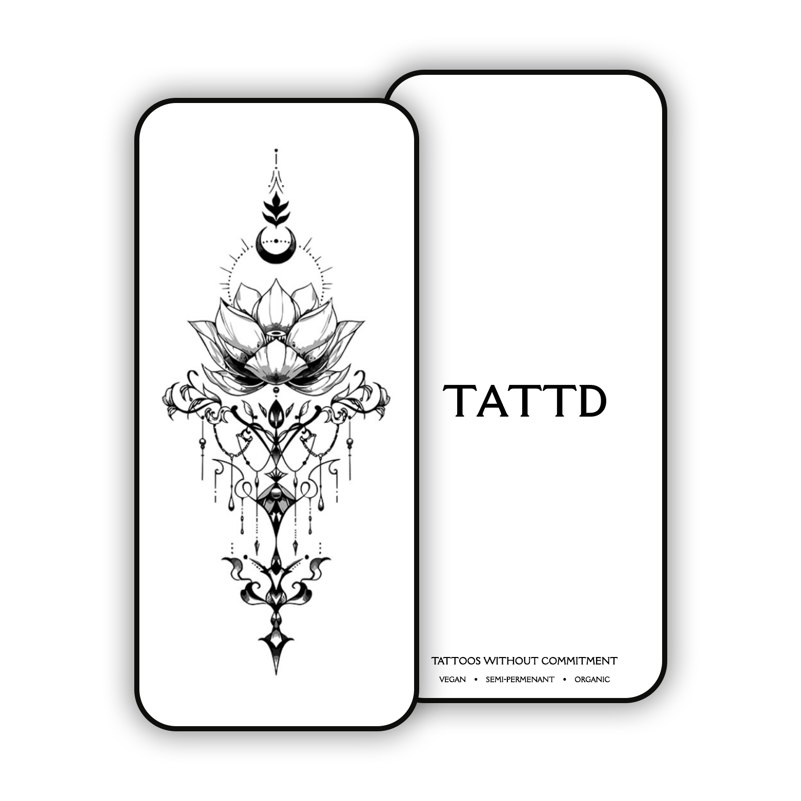 Mandala - Semi-Permanent Temporary Tattoo Design TATTD Lasts 1-2 Weeks