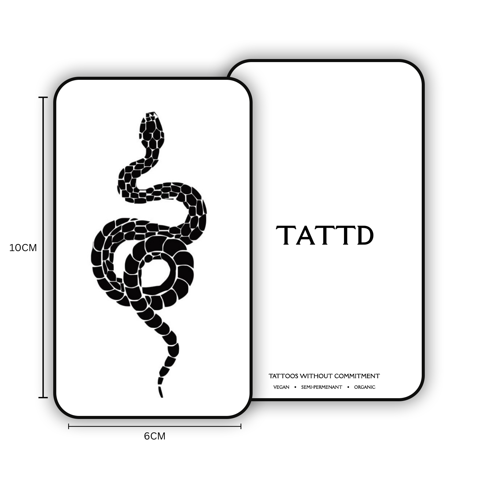 - Semi-Permanent Temporary Tattoo Design TATTD Lasts 1-2 Weeks