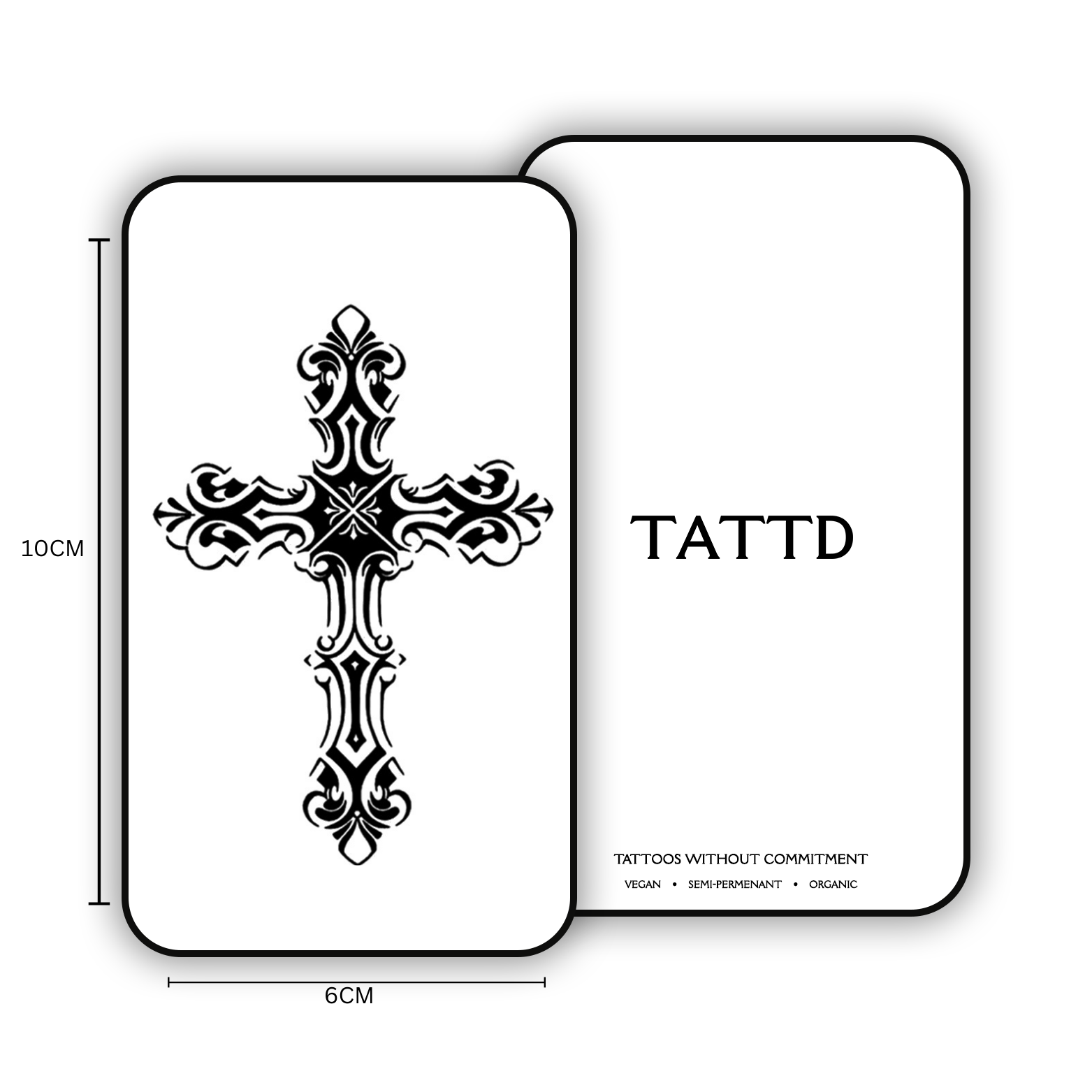 - Semi-Permanent Temporary Tattoo Design TATTD Lasts 1-2 Weeks