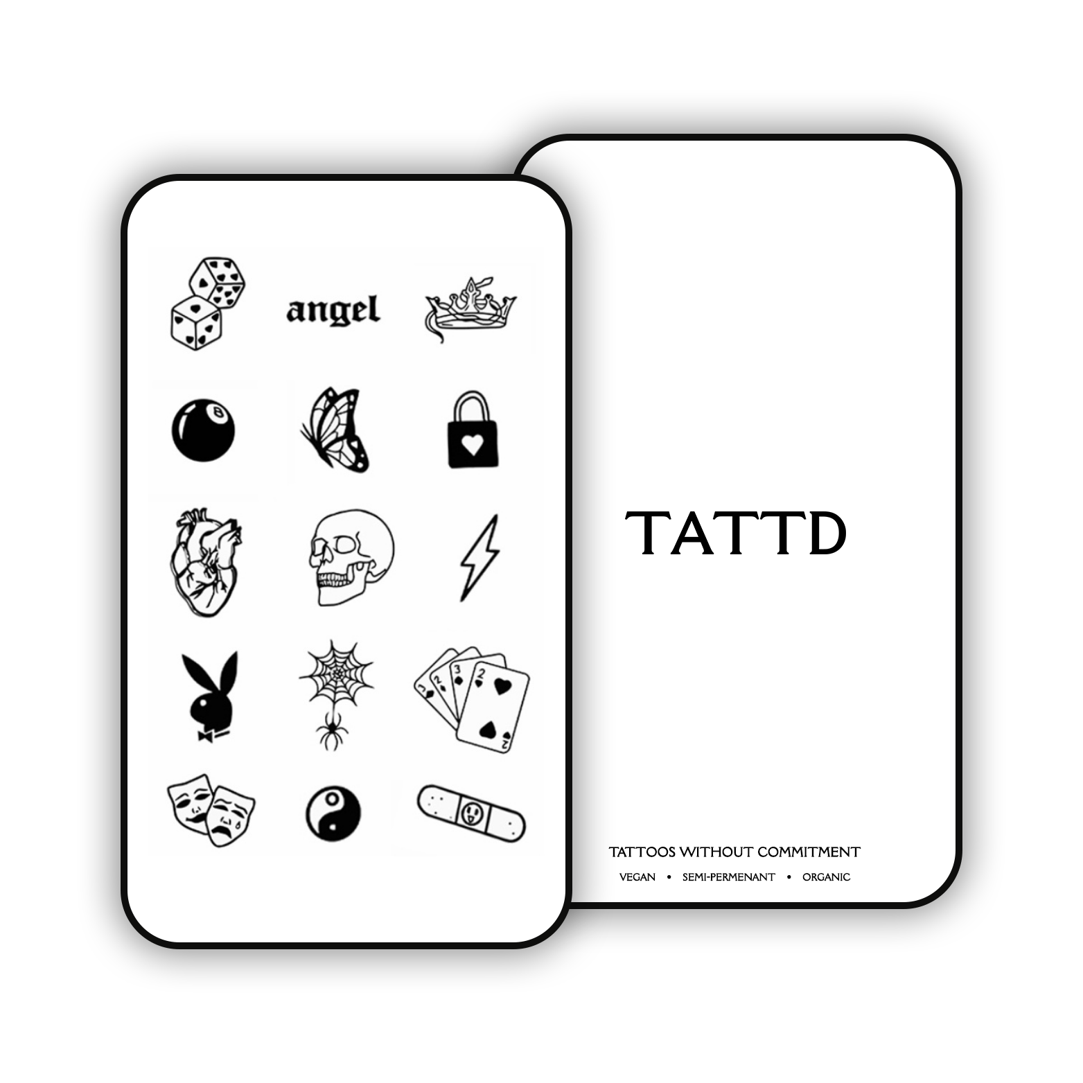 fine line small - Semi-Permanent Temporary Tattoo Design TATTD Lasts 1-2 Weeks