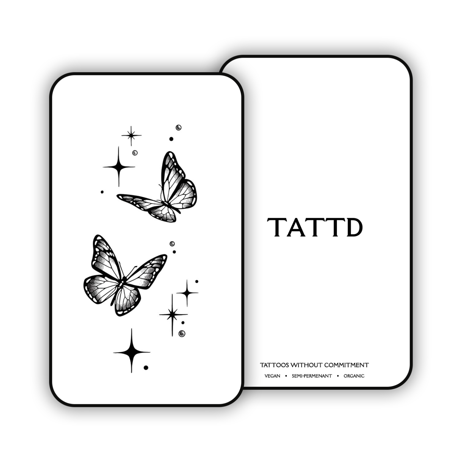 Butterfly fly - Semi-Permanent Temporary Tattoo Design TATTD Lasts 1-2 Weeks