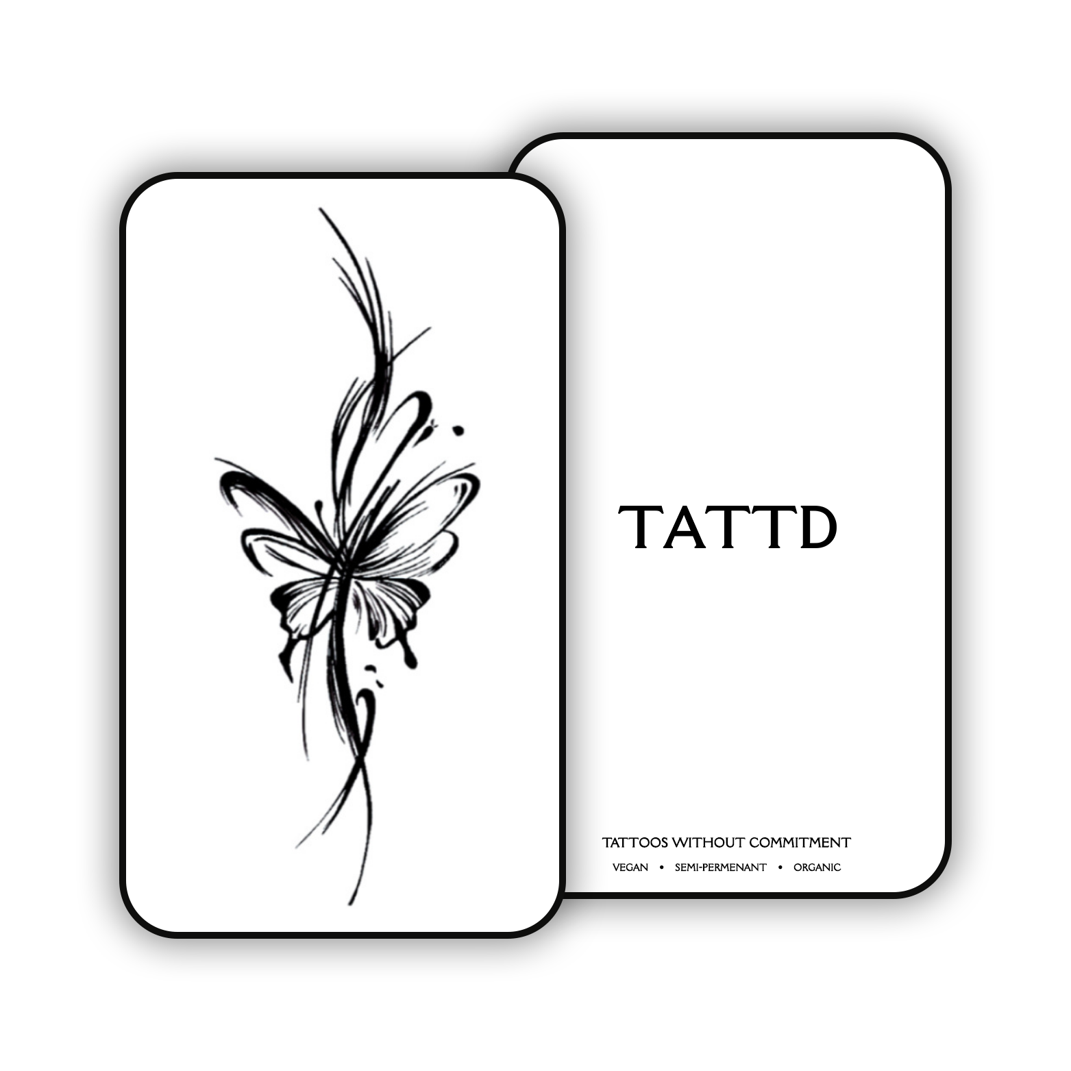 butterfly art - Semi-Permanent Temporary Tattoo Design TATTD Lasts 1-2 Weeks