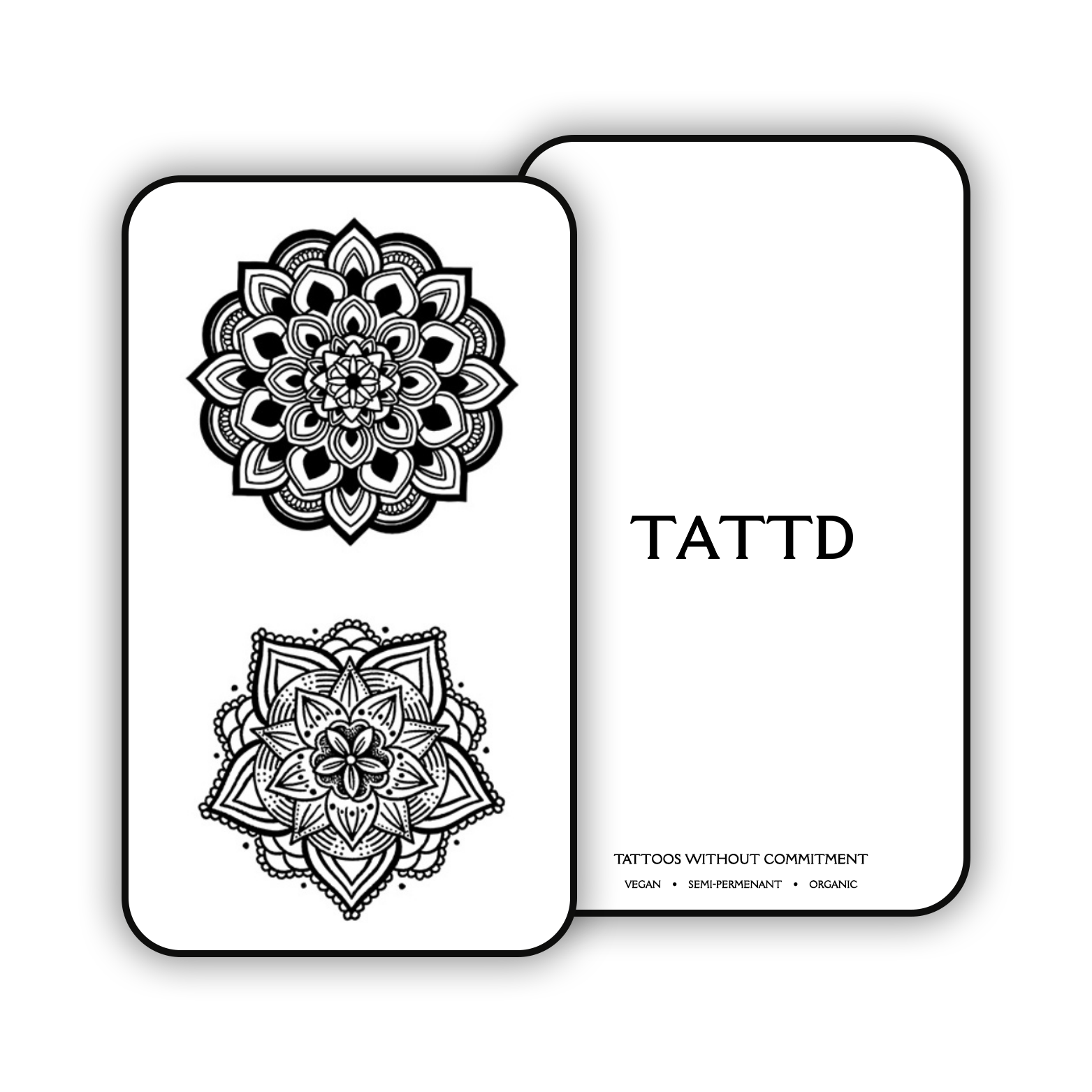Mandala - Semi-Permanent Temporary Tattoo Design TATTD Lasts 1-2 Weeks