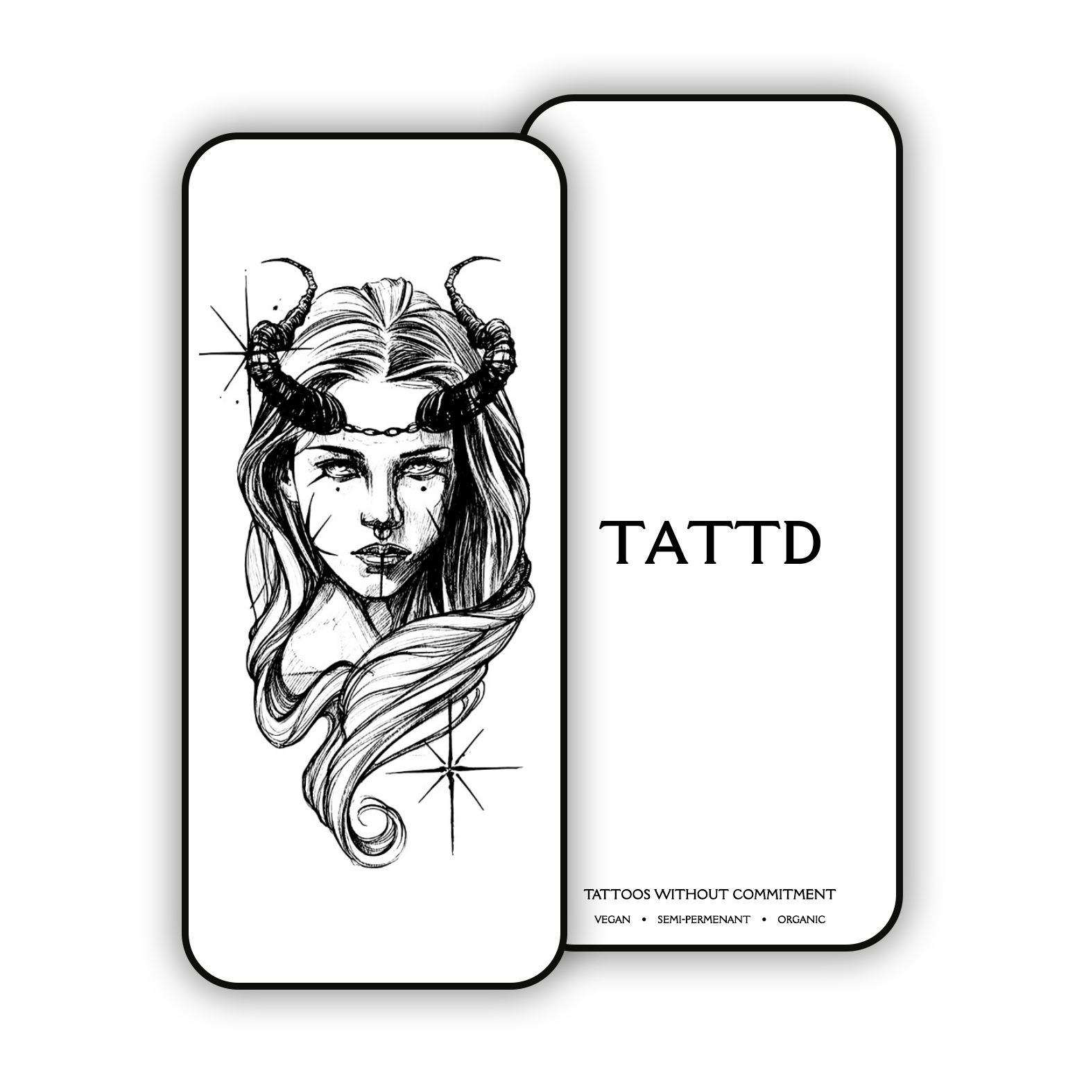 - Semi-Permanent Temporary Tattoo Design TATTD Lasts 1-2 Weeks